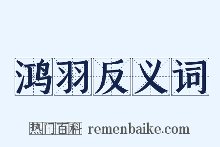 鸿羽反义词是什么意思的图片